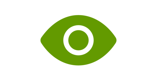 Augen Icon Grünes Symbolbild eines Auges