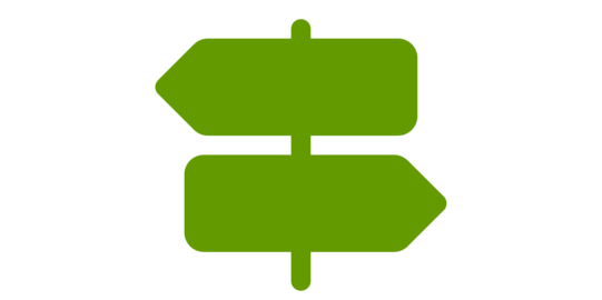 Wegweiser Icon grünes Wegweißer Icon