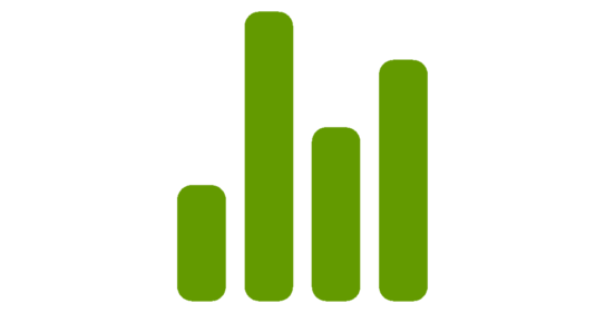 grünes Statistiken Icon