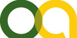 Open-Access-Logo Kleines grünes "o", kleines gelbes "a" ineinanderfließend als Logo