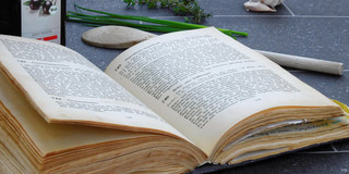 Kochbuch und Kochlöffel