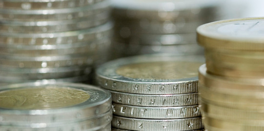 Euromünzen gestapelt Euromünzen gestapelt